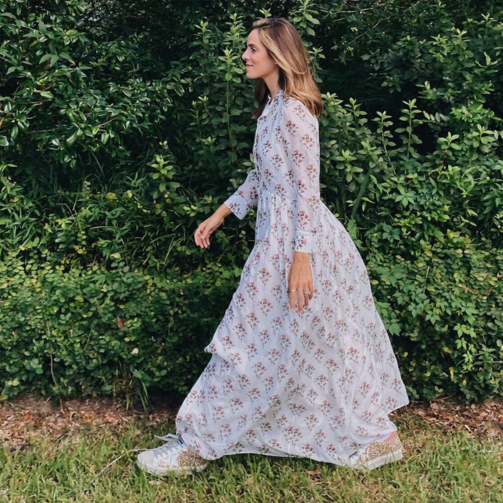 Brock Collection White Neutral Floral Maxi Dress